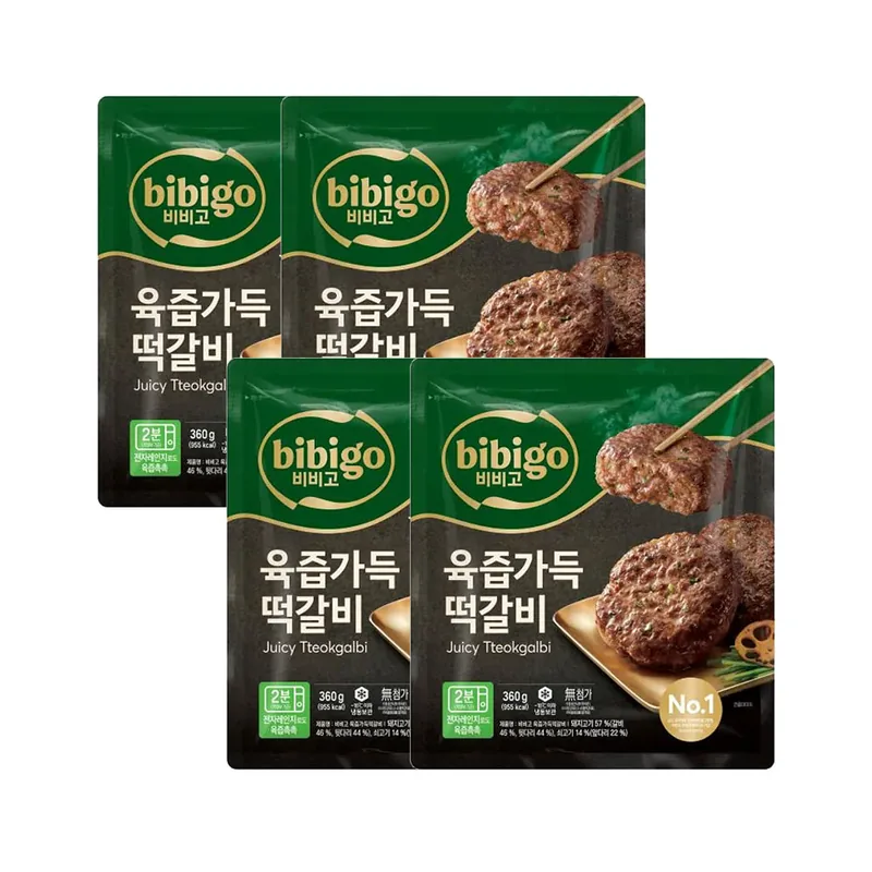 비비고 육즙가득 떡갈비, 360g, 4개