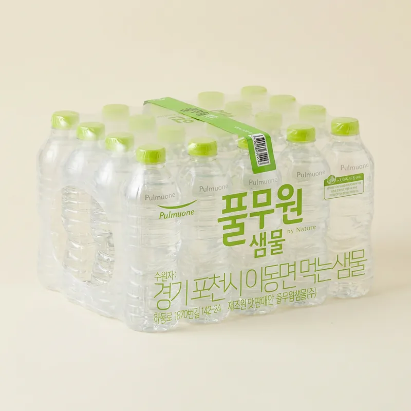 풀무원 샘물 생수, 무라벨, 500ml, 80개