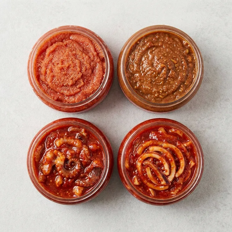 젓갈 선물세트 4종 8호, 백명란젓 + 낙지젓 + 멍게젓 + 조개젓, 250g, 1세트