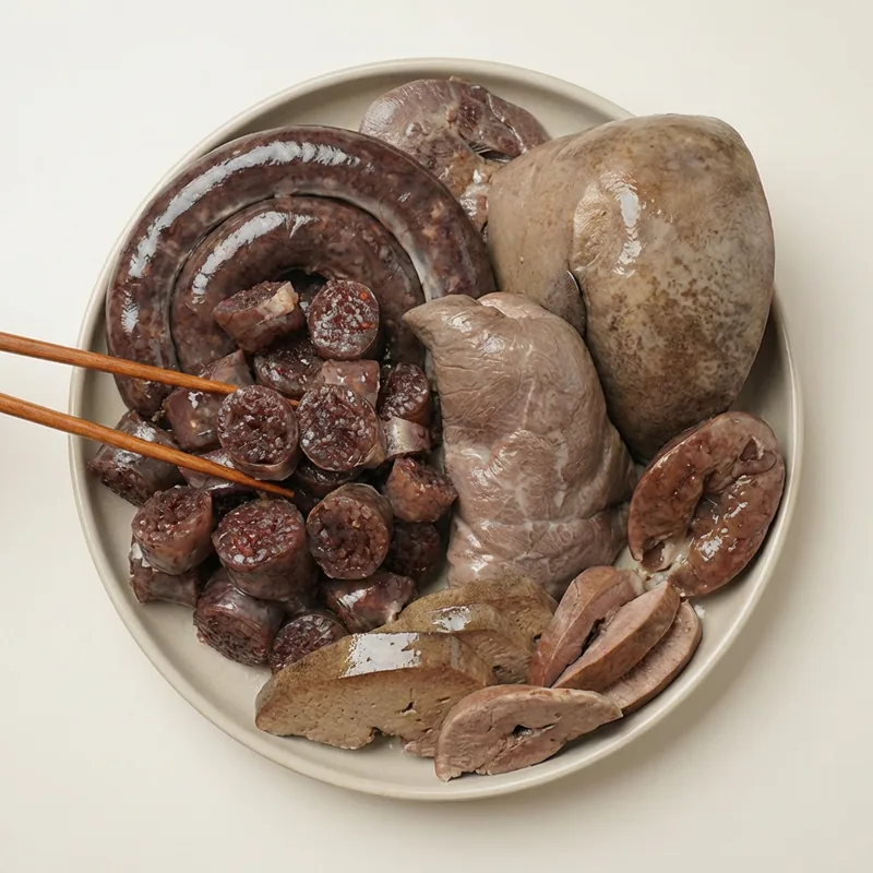 맛팜 옛고을 찰순대, 400g, 1개 + 푸짐한 내장 모둠, 500g, 1개