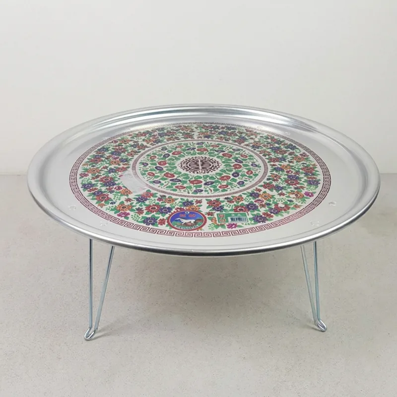 접이식 밥상 좌탁 접이식 양은 발상, 특왕대, 3호, 53x56x20.5cm, 1개