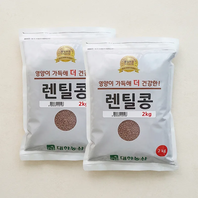 대한농산 브라운 렌틸콩, 2kg, 2봉