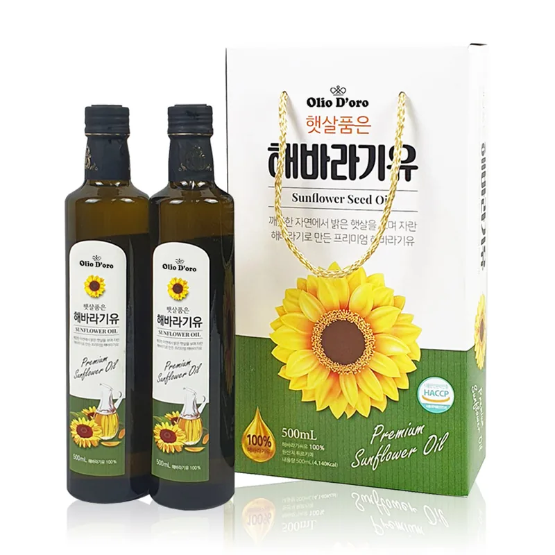 올리오도로 햇살품은 해바라기유 식용유 선물세트, 500ml, 2개, 1개