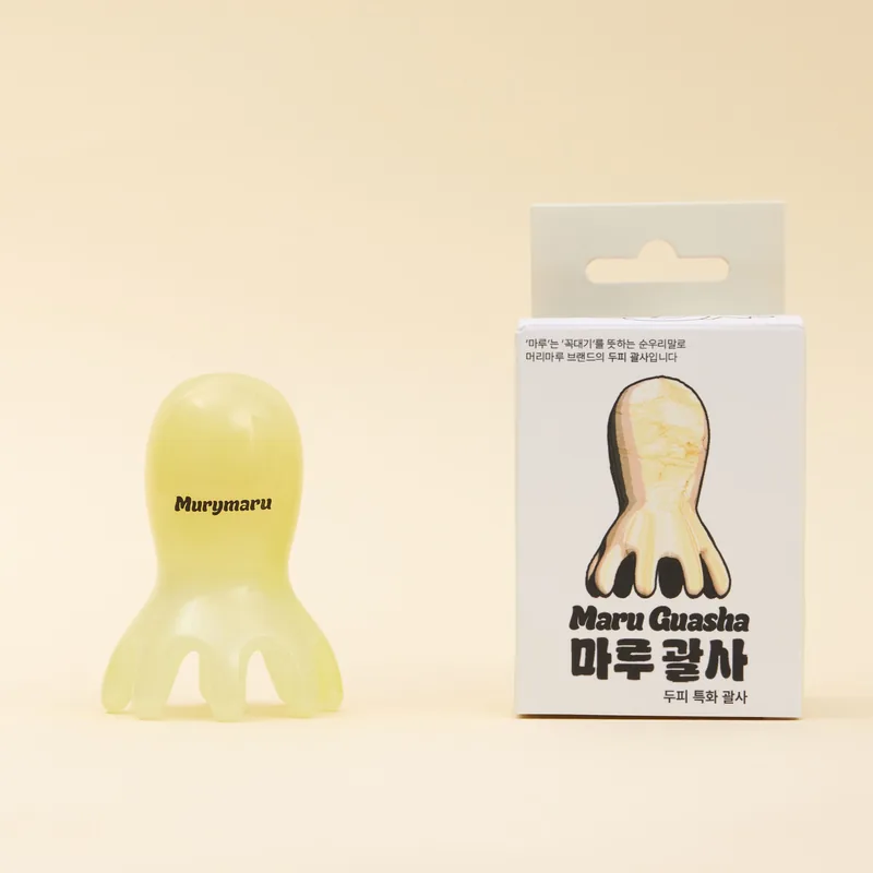 머리마루 문어 괄사, 레몬옐로우, 2개