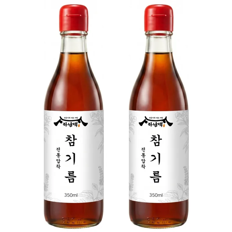 하남댁 전통 참기름, 350ml, 2병