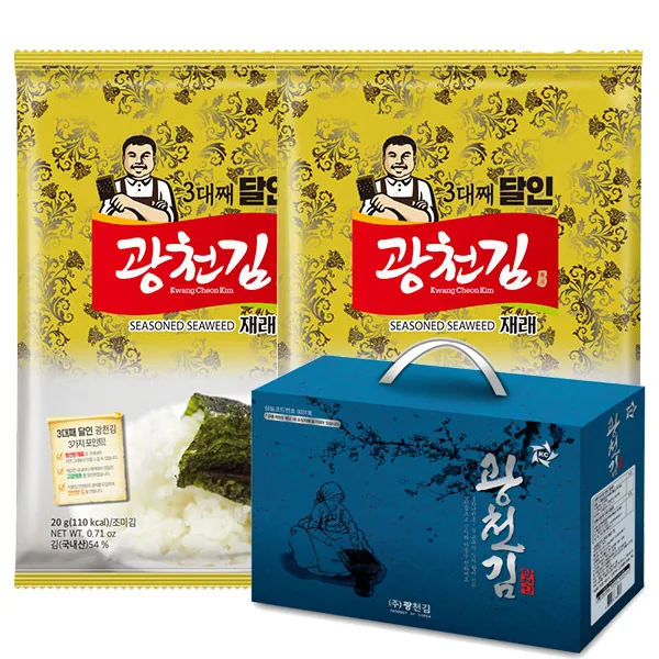 광천김 3대째 달인 선물세트 30-1호, 재래 전장김, 20g, 10봉, 1세트