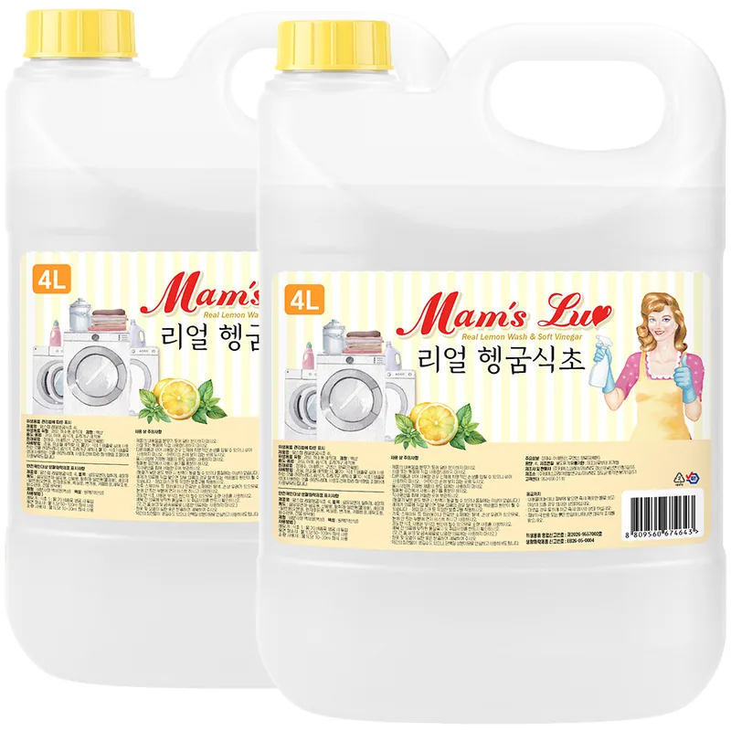 맘스럽 리얼 헹굼식초, 4L, 2개