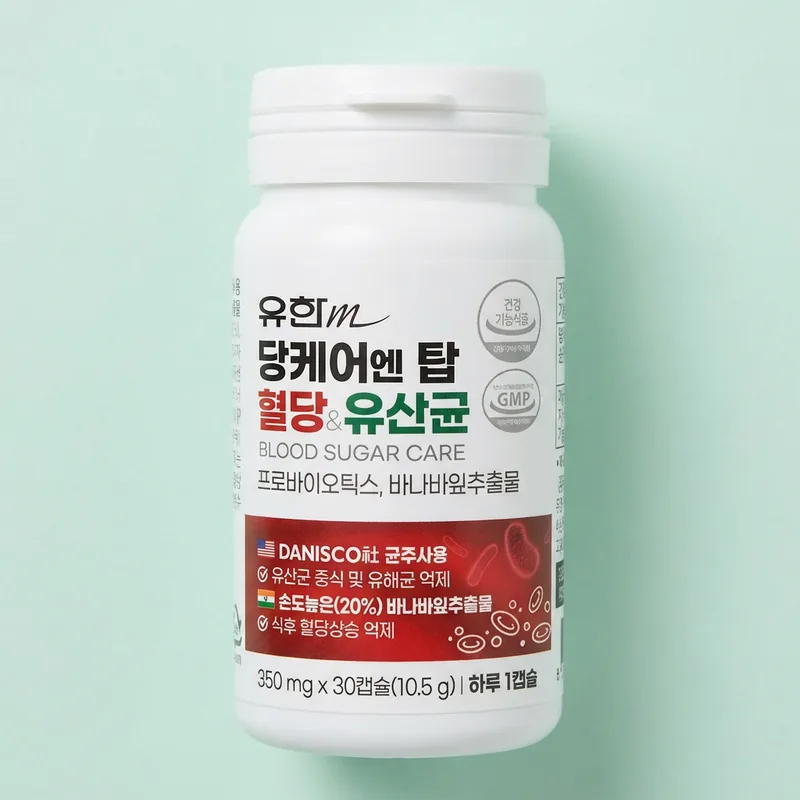 유한메디카 당케어 엔 탑 혈당&유산균, 350mg, 30캡슐, 6개