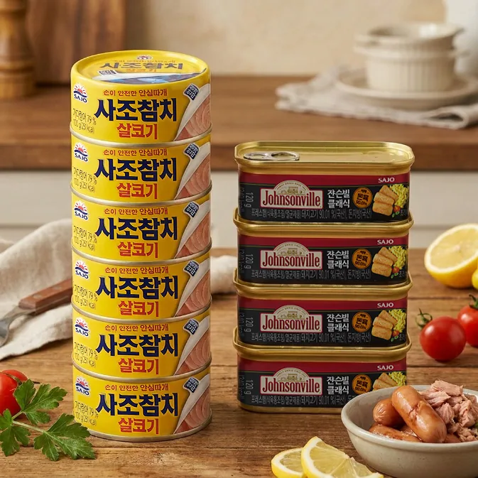 사조대림 살코기참치, 100g, 6개 + 쟌슨빌 클래식 햄, 120g, 4개, 1세트