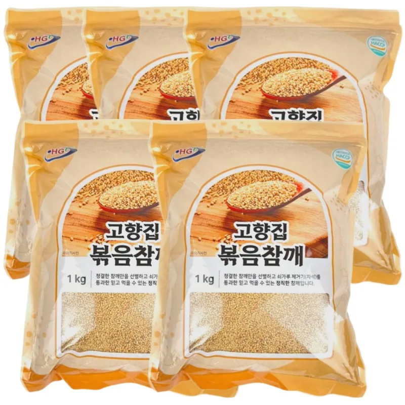 고향집 볶음참깨, 1kg, 5개