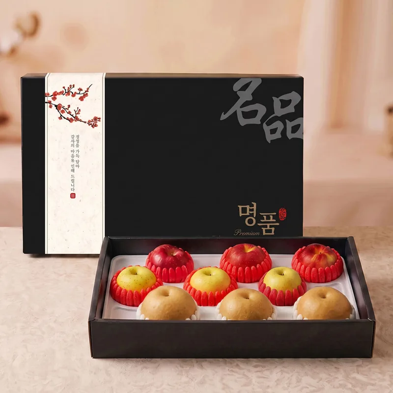 팜씨농부 홍로사과 + 배 혼합세트 추석 선물세트, 9과, 1개