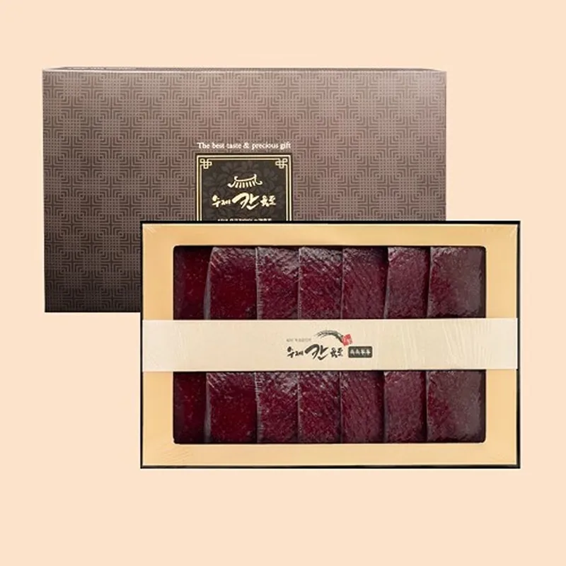 칸육포 촉촉통통 수제 쇠고기육포 선물세트, 국내산, 60g, 7개, 1박스