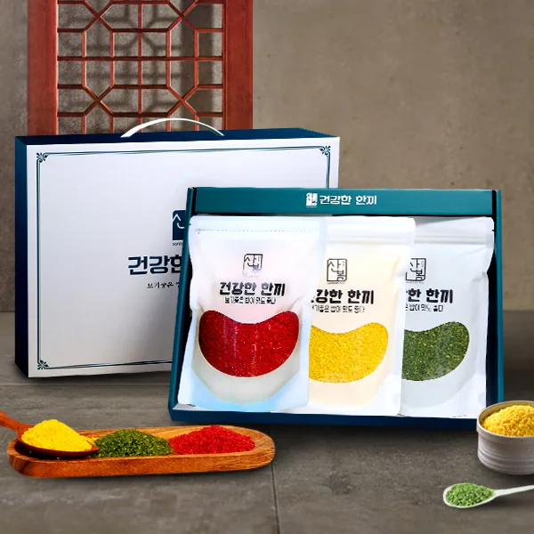 담다 건강한 밥상 컬러쌀 세트, 홍국쌀, 강황쌀, 클로렐라쌀, 500g, 3개, 1개