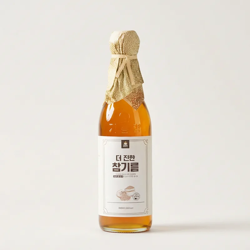 홍주부 더 진한 참기름, 저온압착, 당일착유, 350ml, 2병
