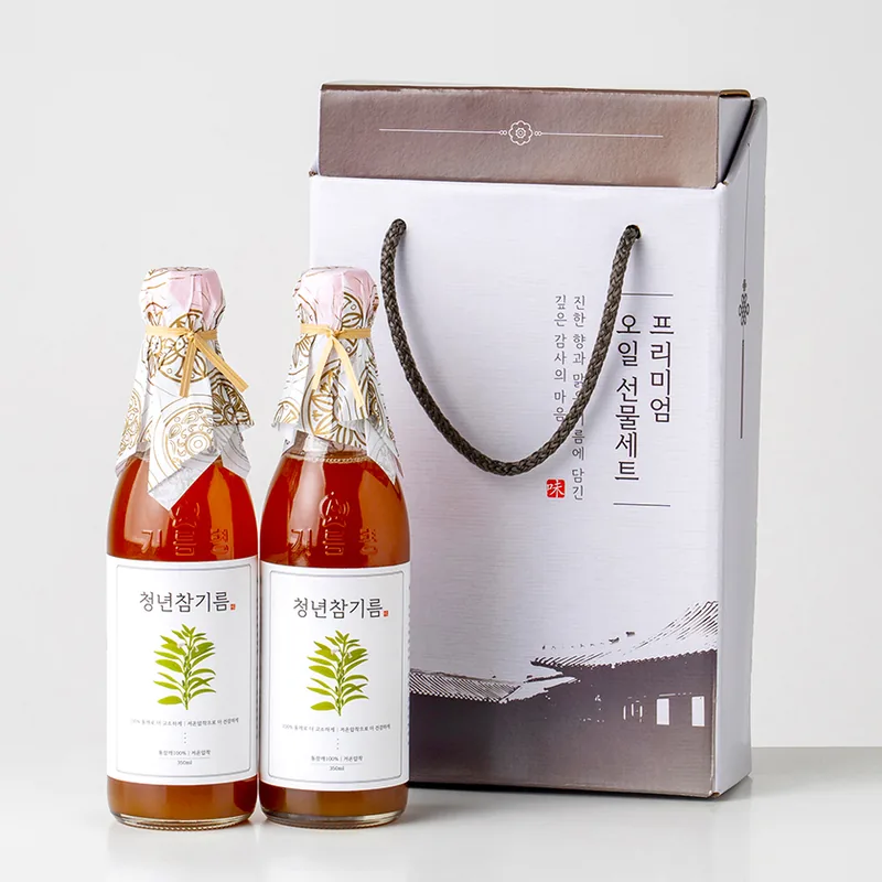청년 참기름 선물세트, 350ml, 2개입, 1세트
