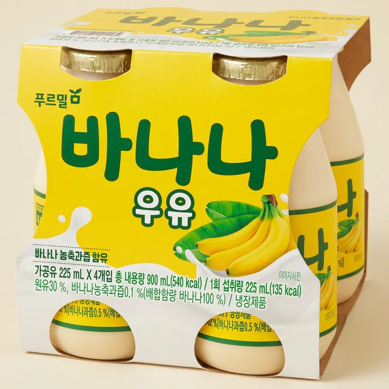 푸르밀 바나나우유, 225ml, 24개