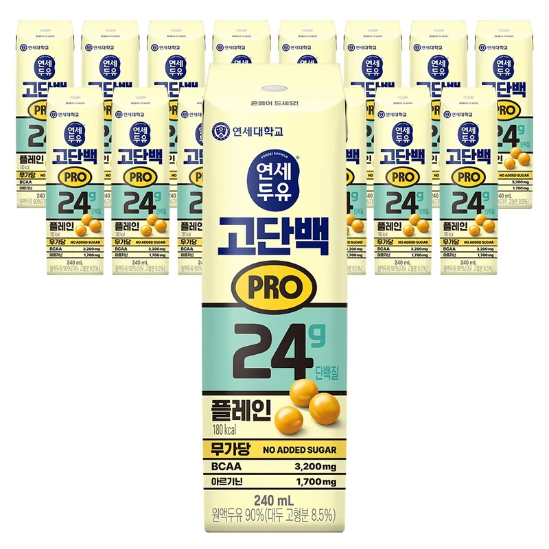 연세두유 고단백 PRO 플레인, 240ml, 16개