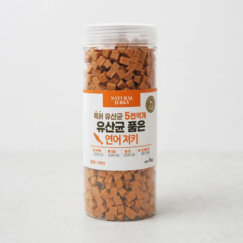 라피끄 강아지 유산균 품은 져키, 연어, 1kg, 1개
