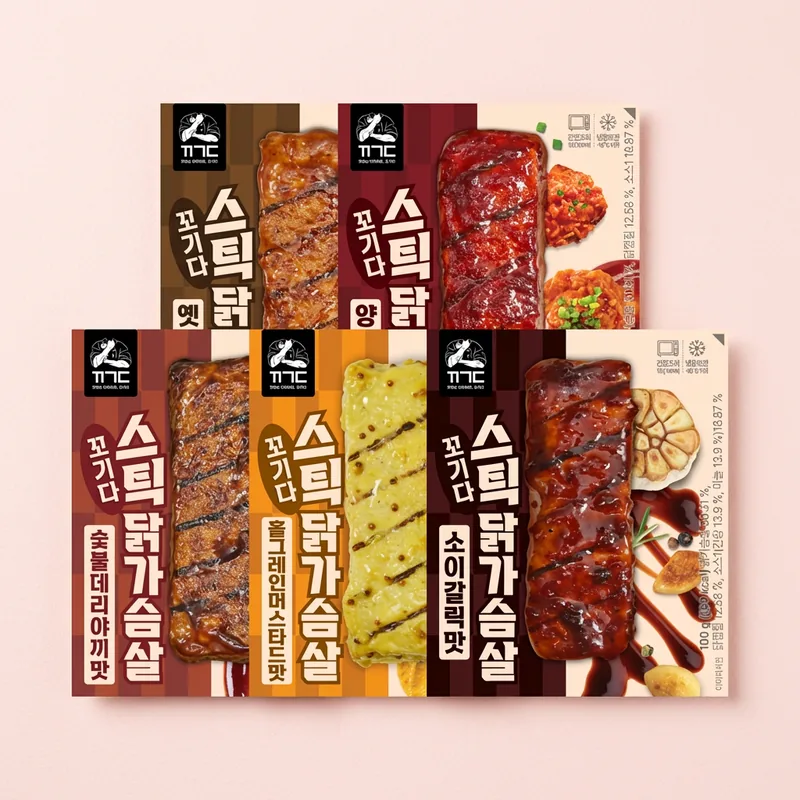 꼬기다 스틱 닭가슴살, 5종혼합, 100g, 20개