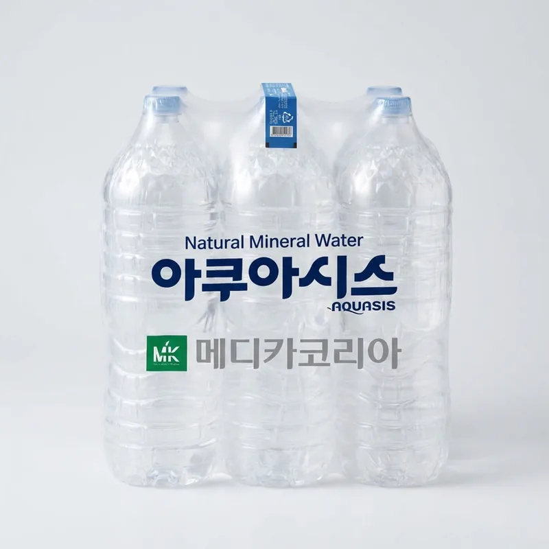아쿠아시스 생수, 무라벨, 2L, 12개