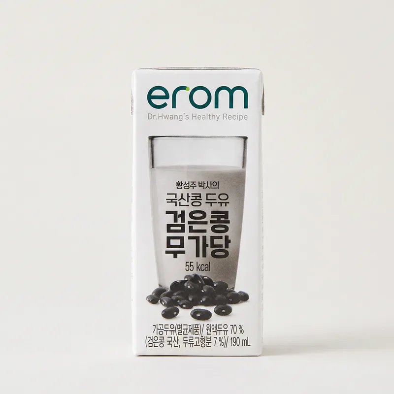 이롬 황성주 국산콩 두유 검은콩 무가당, 190ml, 16개