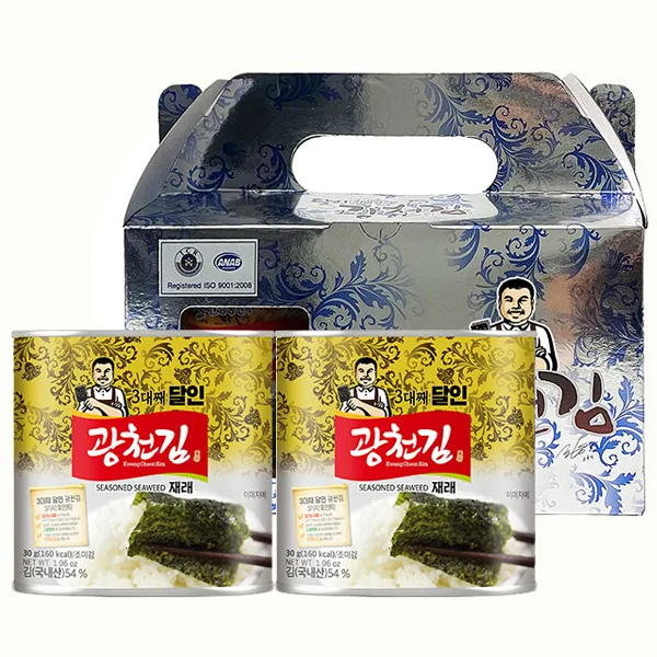 광천김 달인 재래김 캔김, 2캔, 1세트