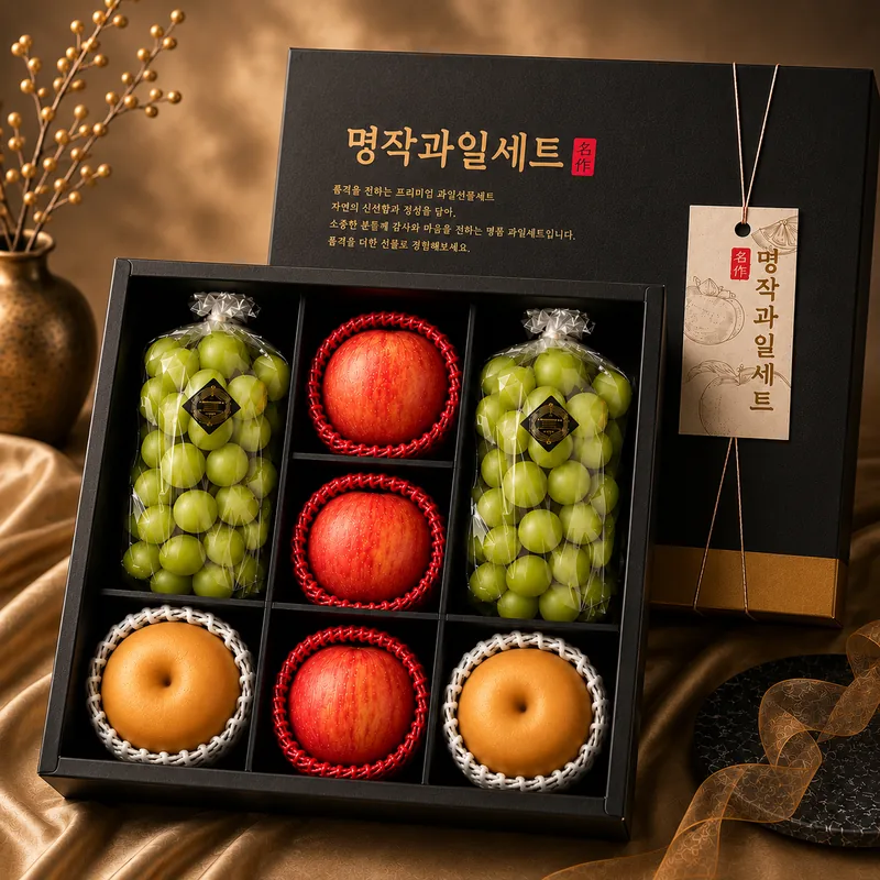 명작과일세트, 보자기포함, 1세트