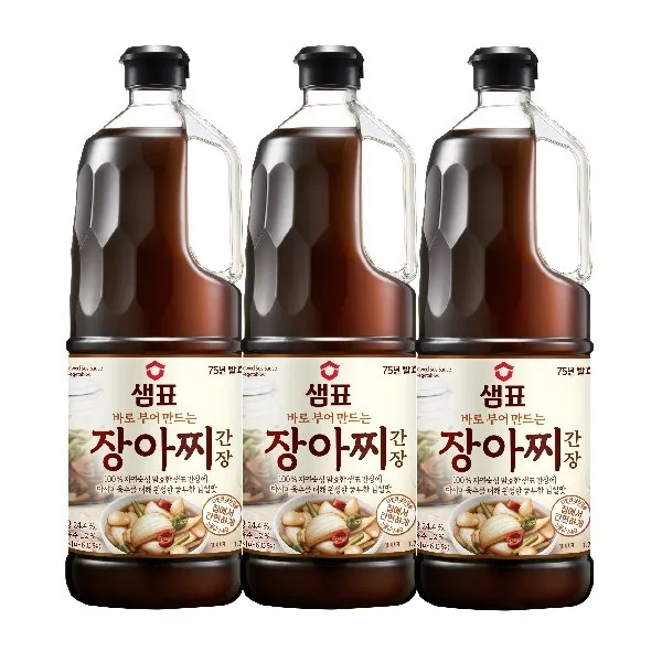 샘표 장아찌 간장, 1.7L, 3병 + 연두링, 랜덤, 1개