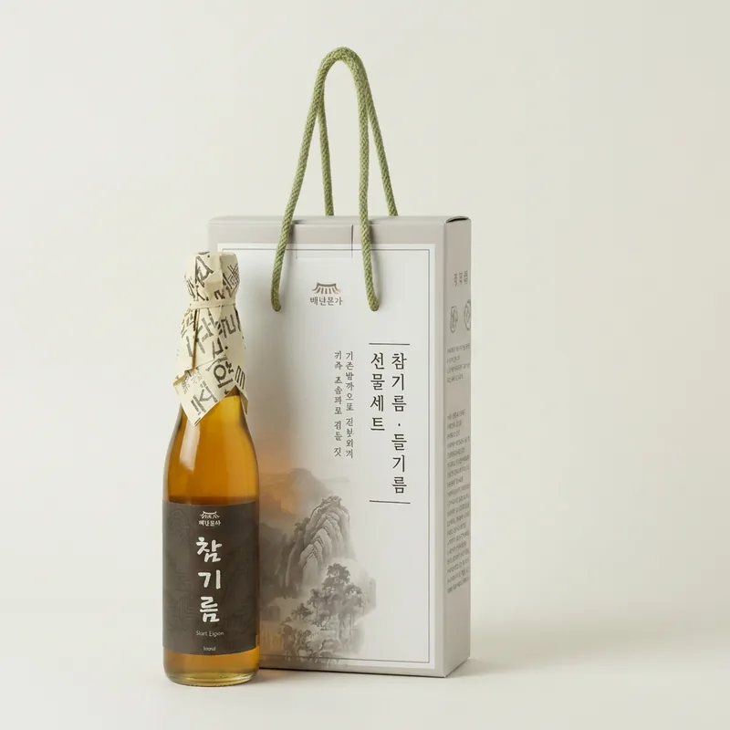 백년본가 통 참깨 참기름 선물세트, 350ml, 2개입, 3세트