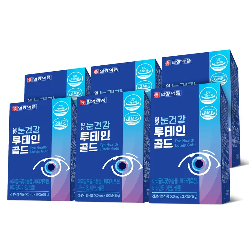 일양약품 눈건강 루테인 골드, 500mg, 30캡슐, 6박스