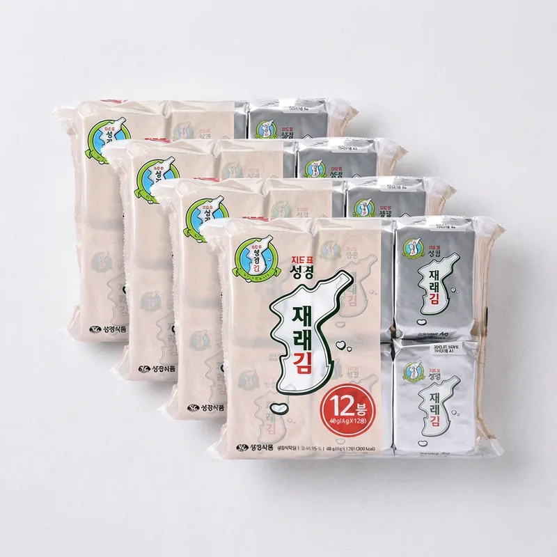지도표성경김 재래 식탁김, 4g, 48봉