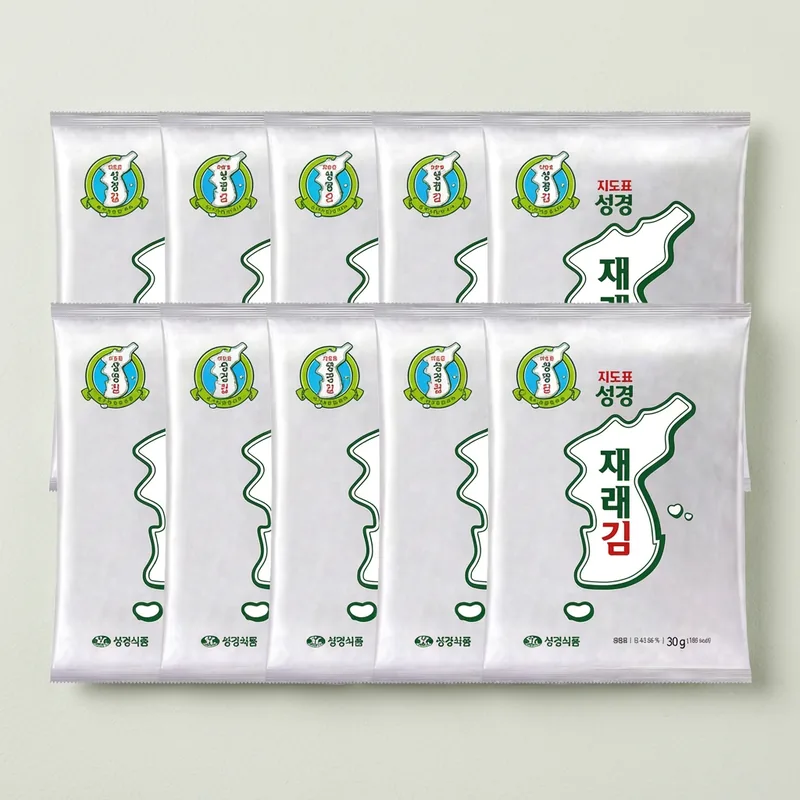 성경식품 재래 전장김, 30g, 10개