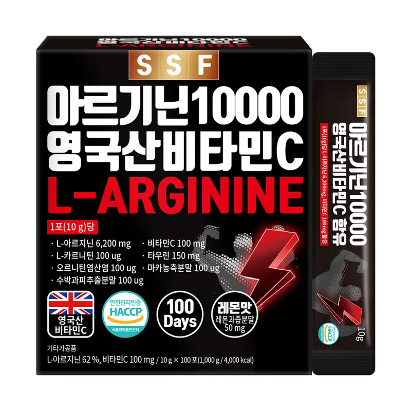 순수식품 아르기닌 10000 영국산 비타민C, 100포, 1박스