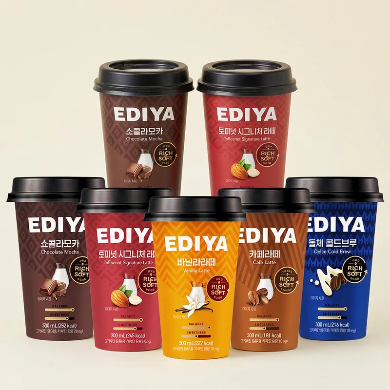 이디야 컵커피, 5종 혼합, 300ml, 10개