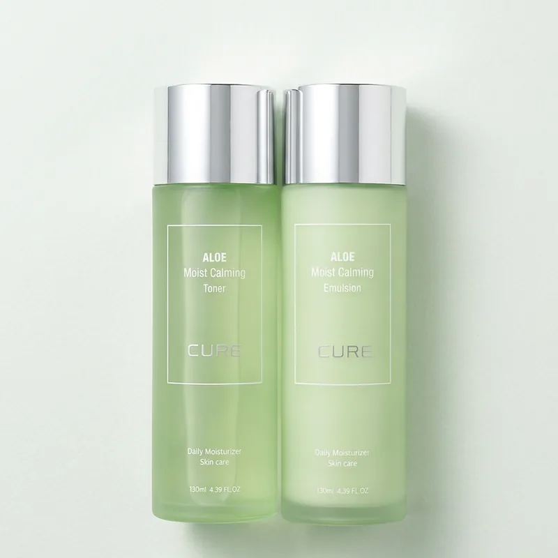 김정문알로에 큐어 모이스트 카밍 토너 130ml + 에멀젼 130ml, 1개
