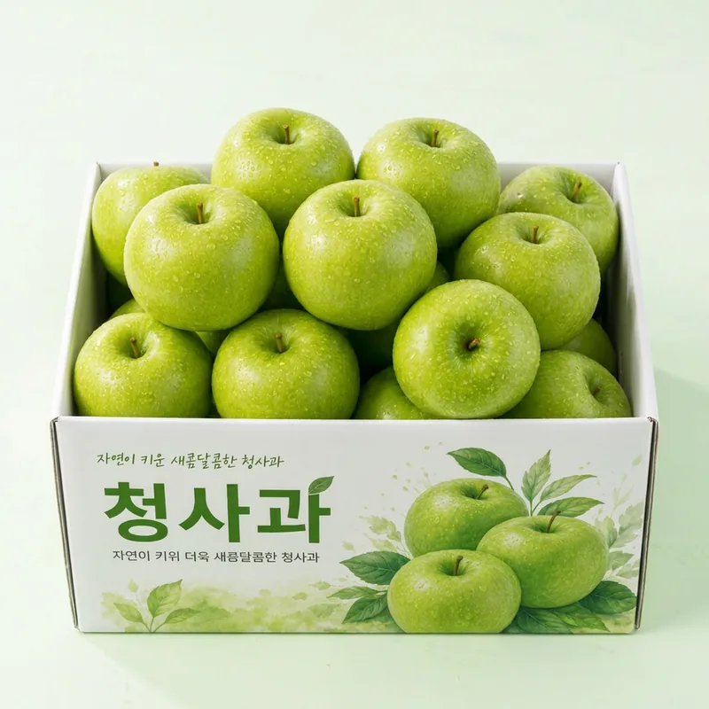 여름 청사과 썸머킹 썸머프린스 아오리, 소과, 1kg, 1박스