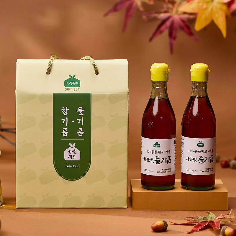 하늘빛 들기름 선물세트, 350ml, 2병, 1세트