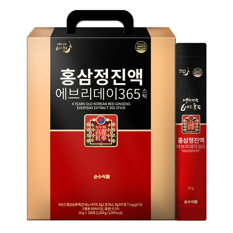 순수식품 홍삼정진액 에브리데이 365 스틱, 10g, 100포, 1박스
