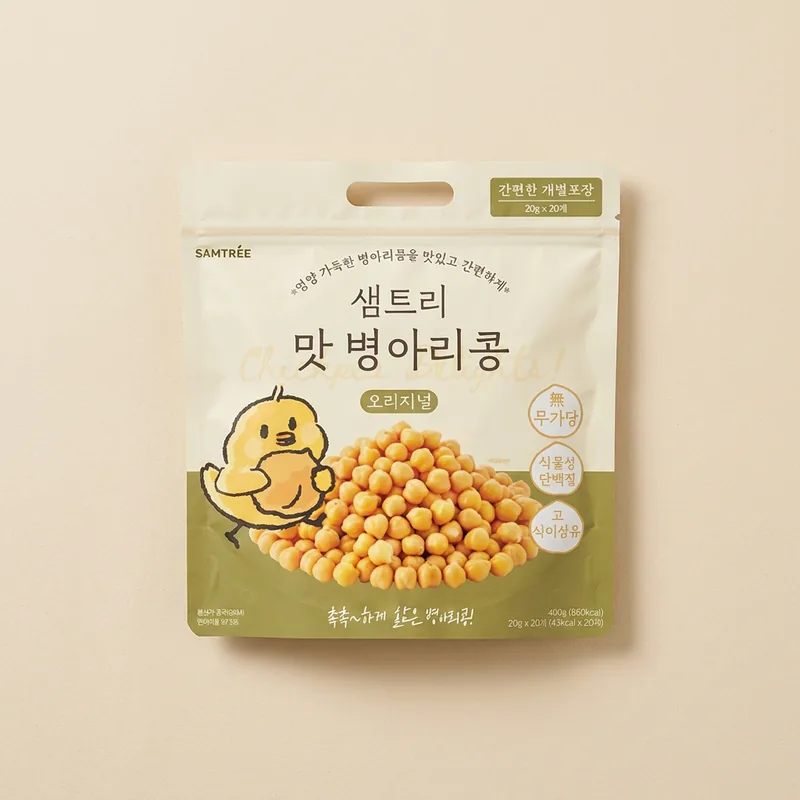 샘트리 맛 병아리콩 오리지널, 개별포장, 400g, 3개