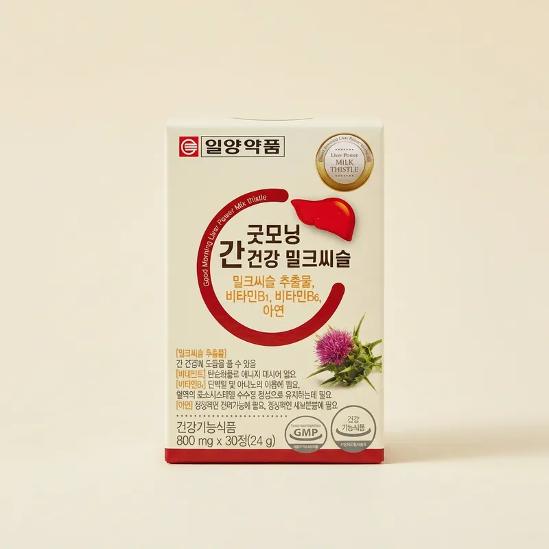 일양약품 굿모닝 간건강 밀크씨슬, 800mg, 30정, 6박스