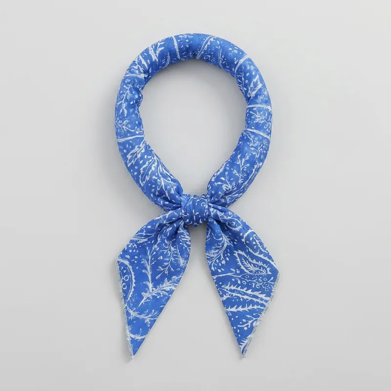 쿨스카프 냉감 넥쿨러, 블루+검정, 100cm, 1개