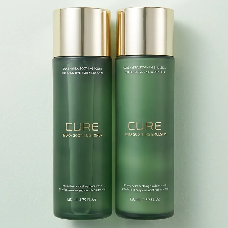 김정문알로에 큐어 하이드라 수딩 토너, 130ml, 1개 + 에멀젼, 130ml, 1개