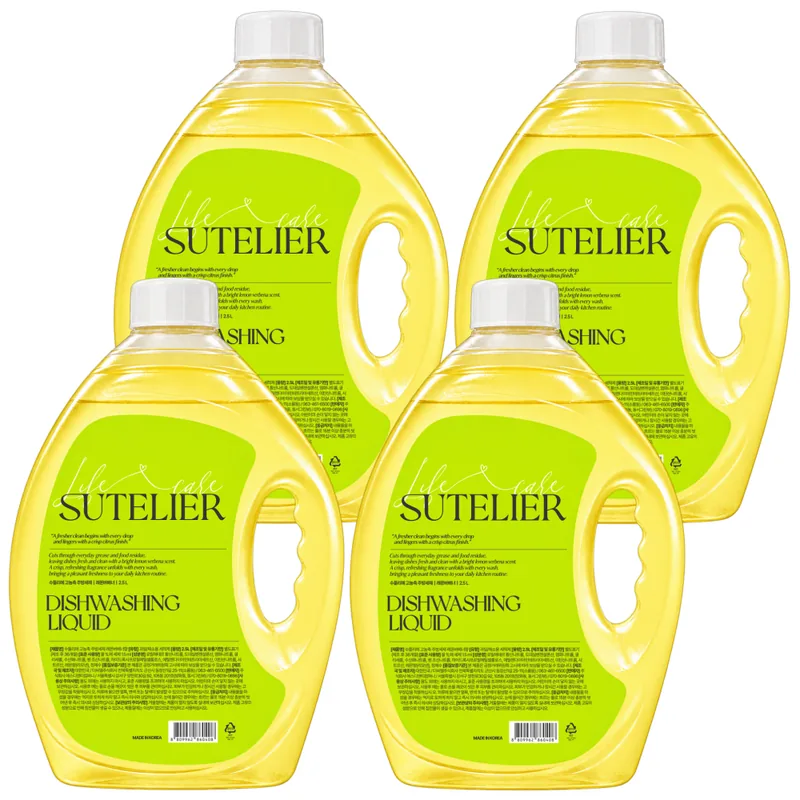 수뜰리에 고농축 주방세제, 레몬버베너향, 2.5L, 4개