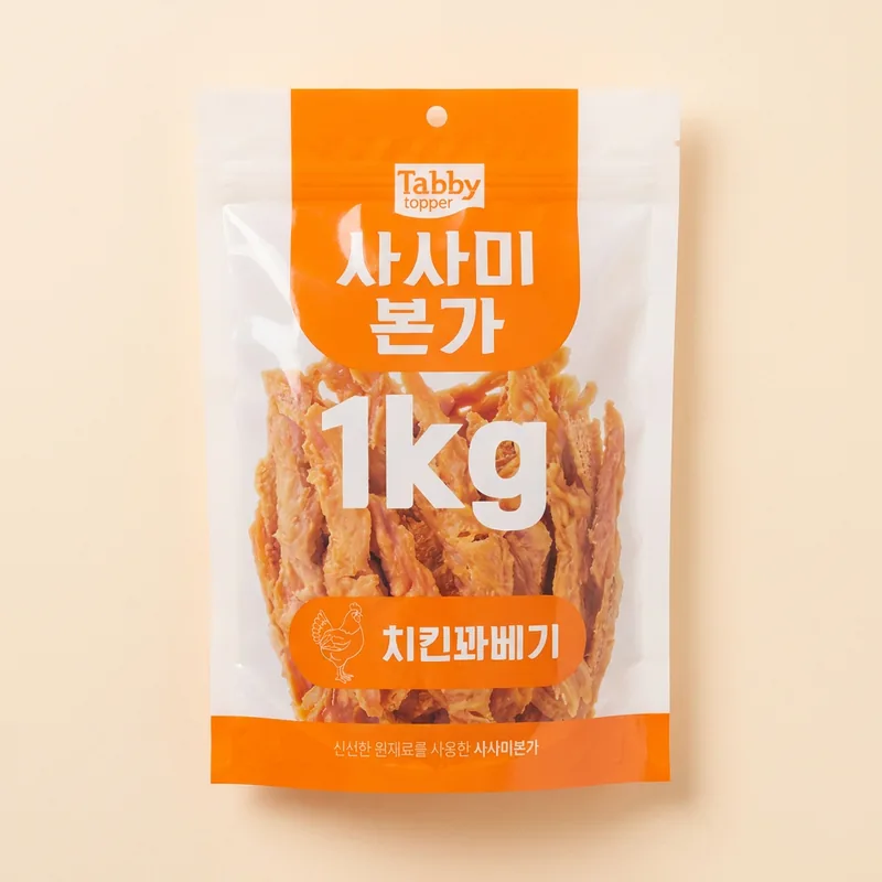 테비 고런치 사사미본가 치킨꽈배기, 강아지, 1kg, 1개