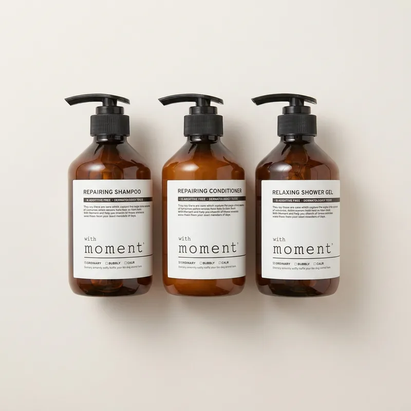 위드모먼트 오디너리에디션 호텔 샴푸 컨디셔너 바디워시 500ml 3종 세트, 1세트