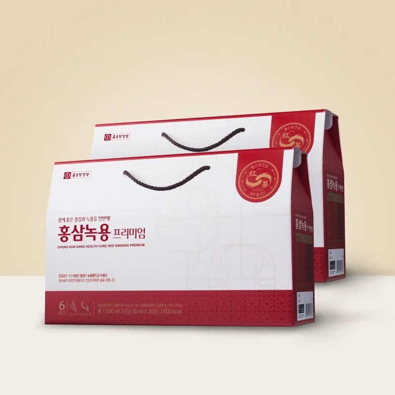 종근당건강 홍삼녹용 프리미엄, 50ml, 30포, 2박스