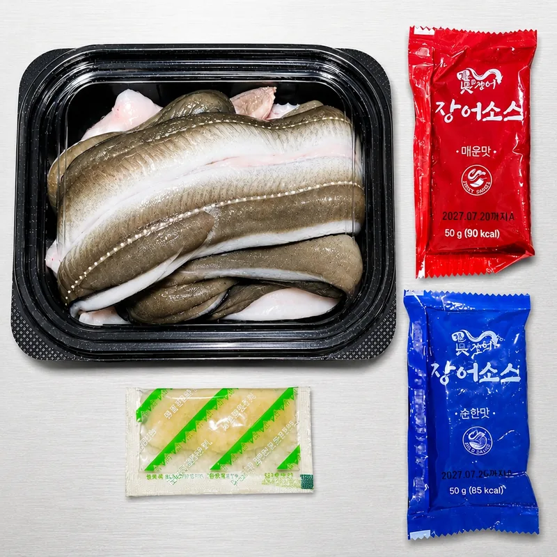 산들에담다 통영 손질 활 바다장어, 대, 3kg, 1박스