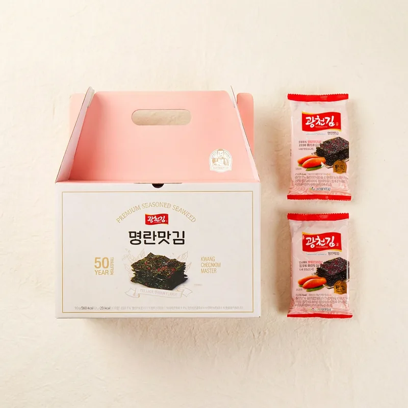 광천김 선물세트 명란맛김, 4g, 24개입, 1세트