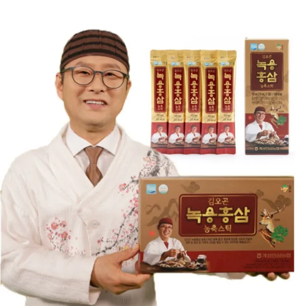 김오곤 녹용홍삼 농축스틱 건강선물세트 쇼핑백포함, 10ml, 30개, 1개