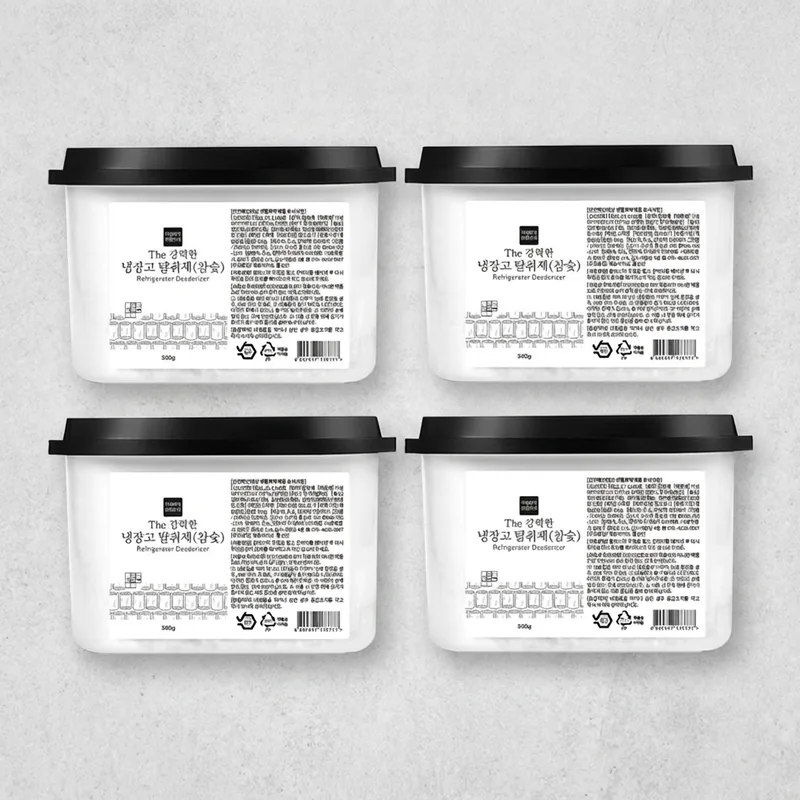 가성비가브랜드다 더 강력한 냉장고 탈취제, 참숯, 300g, 4개